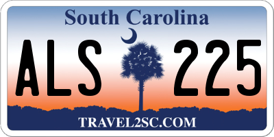 SC license plate ALS225