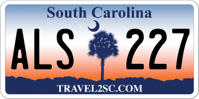 SC license plate ALS227
