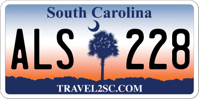 SC license plate ALS228