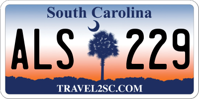 SC license plate ALS229
