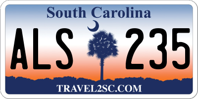 SC license plate ALS235