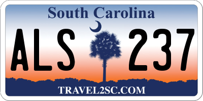 SC license plate ALS237