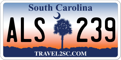 SC license plate ALS239