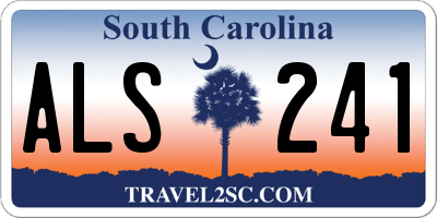 SC license plate ALS241