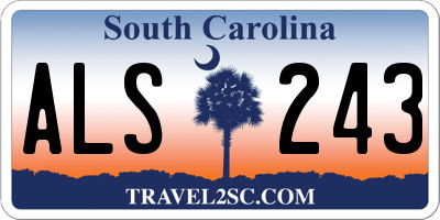 SC license plate ALS243