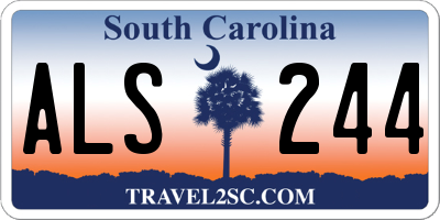 SC license plate ALS244