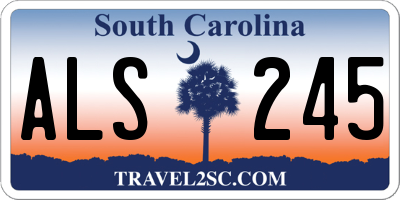 SC license plate ALS245