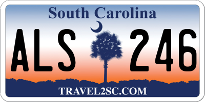 SC license plate ALS246