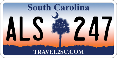 SC license plate ALS247