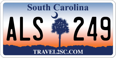 SC license plate ALS249