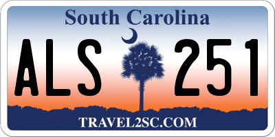 SC license plate ALS251