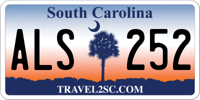 SC license plate ALS252