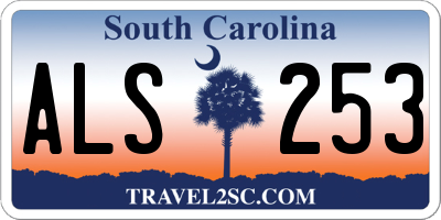 SC license plate ALS253