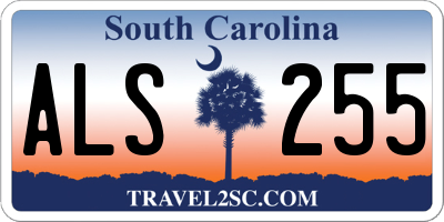 SC license plate ALS255