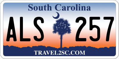 SC license plate ALS257