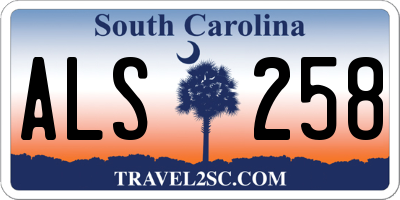 SC license plate ALS258