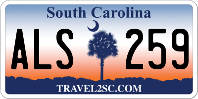 SC license plate ALS259