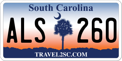 SC license plate ALS260