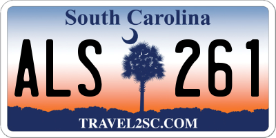 SC license plate ALS261