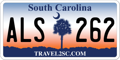 SC license plate ALS262