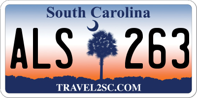 SC license plate ALS263