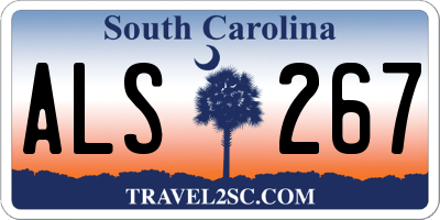 SC license plate ALS267
