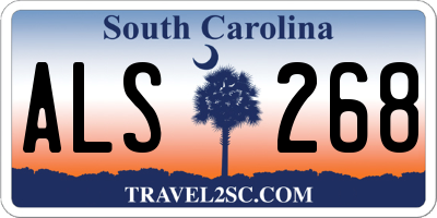 SC license plate ALS268