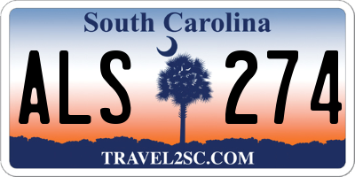 SC license plate ALS274