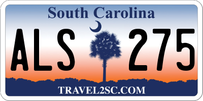 SC license plate ALS275