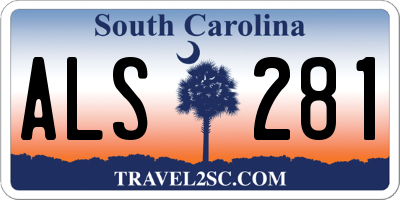 SC license plate ALS281