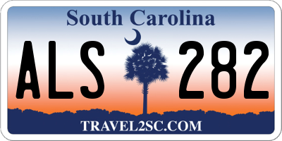 SC license plate ALS282