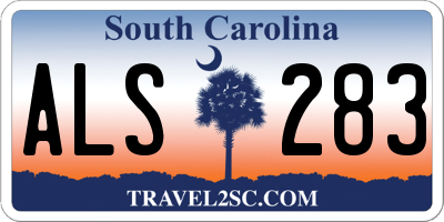 SC license plate ALS283
