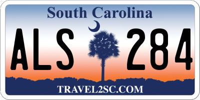 SC license plate ALS284