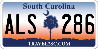 SC license plate ALS286