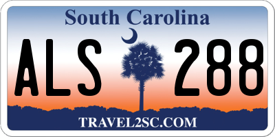 SC license plate ALS288