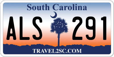 SC license plate ALS291