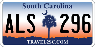 SC license plate ALS296