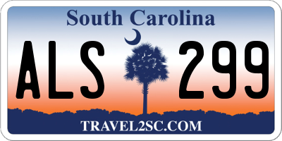 SC license plate ALS299