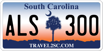 SC license plate ALS300
