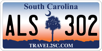 SC license plate ALS302