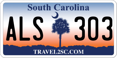SC license plate ALS303