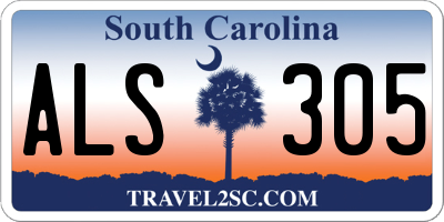 SC license plate ALS305