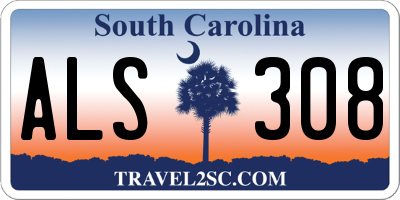 SC license plate ALS308