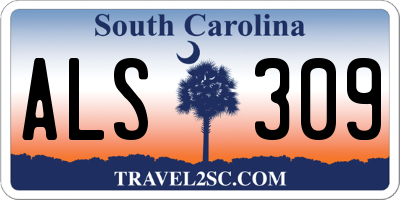SC license plate ALS309
