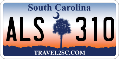 SC license plate ALS310