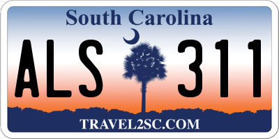 SC license plate ALS311