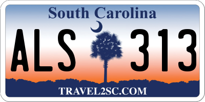 SC license plate ALS313