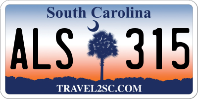 SC license plate ALS315