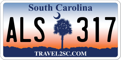 SC license plate ALS317