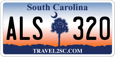 SC license plate ALS320